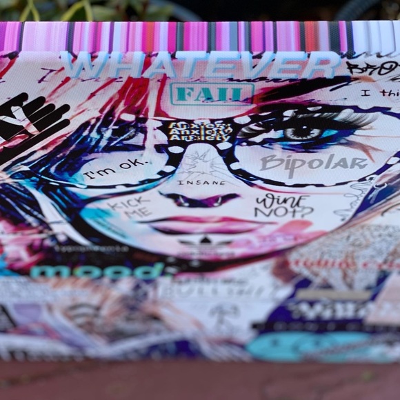 “Borderline” – Original Digital Collage Pop Art Canvas Punk/Emo Aesthetic - Picture 5 of 13